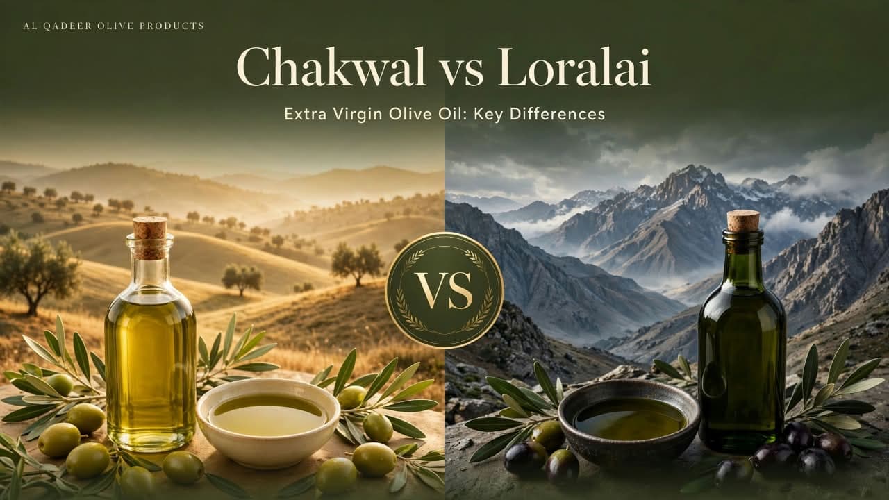 chakwal vs loralai extra virgin olive oil difference